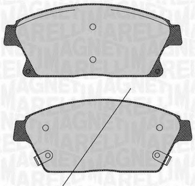 MAGNETI MARELLI 363916060424 -  Комплект тормозных колодок, дисковый тормоз